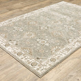 2' X 3' Gray and Ivory Oriental Power Loom Area Rug - Homeroots - Flyclothing LLC