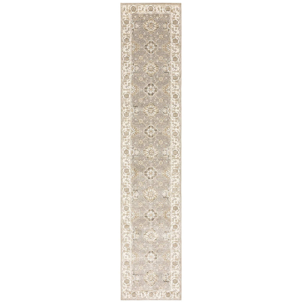 12' Runner Beige and Ivory Oriental Power Loom Runner Rug - Homeroots - Flyclothing LLC