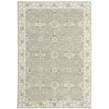 9' X 12' Gray and Ivory Oriental Power Loom Area Rug - Homeroots - Flyclothing LLC