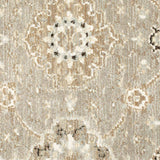 9' X 12' Gray and Ivory Oriental Power Loom Area Rug - Homeroots - Flyclothing LLC