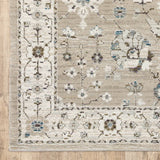 10' X 13' Beige and Ivory Oriental Power Loom Area Rug - Homeroots - Flyclothing LLC