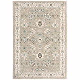 7' X 10' Beige and Ivory Oriental Power Loom Area Rug - Homeroots - Flyclothing LLC