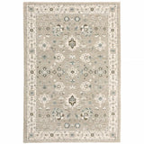 9' X 12' Beige and Ivory Oriental Power Loom Area Rug - Homeroots - Flyclothing LLC