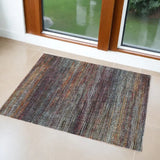 2' X 3' Blue and Gray Abstract Power Loom Area Rug - Homeroots - Flyclothing LLC