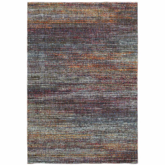 2' X 3' Blue and Gray Abstract Power Loom Area Rug - Homeroots - Flyclothing LLC