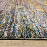 8' Runner Blue and Gray Abstract Power Loom Runner Rug - Homeroots - Flyclothing LLC