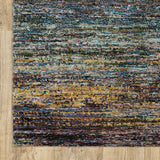 8' Runner Blue and Gray Abstract Power Loom Runner Rug - Homeroots - Flyclothing LLC