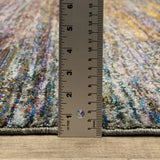 8' Runner Blue and Gray Abstract Power Loom Runner Rug - Homeroots - Flyclothing LLC