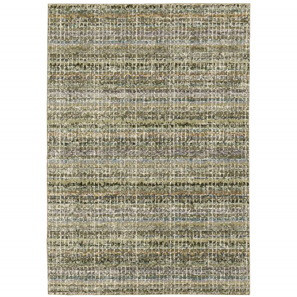 10' X 13' Gray and Ivory Abstract Power Loom Area Rug - Homeroots - Flyclothing LLC