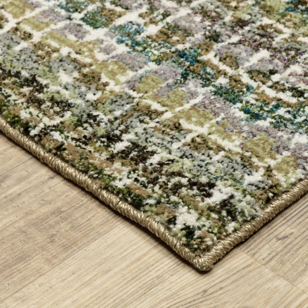 10' X 13' Gray and Ivory Abstract Power Loom Area Rug - Homeroots - Flyclothing LLC