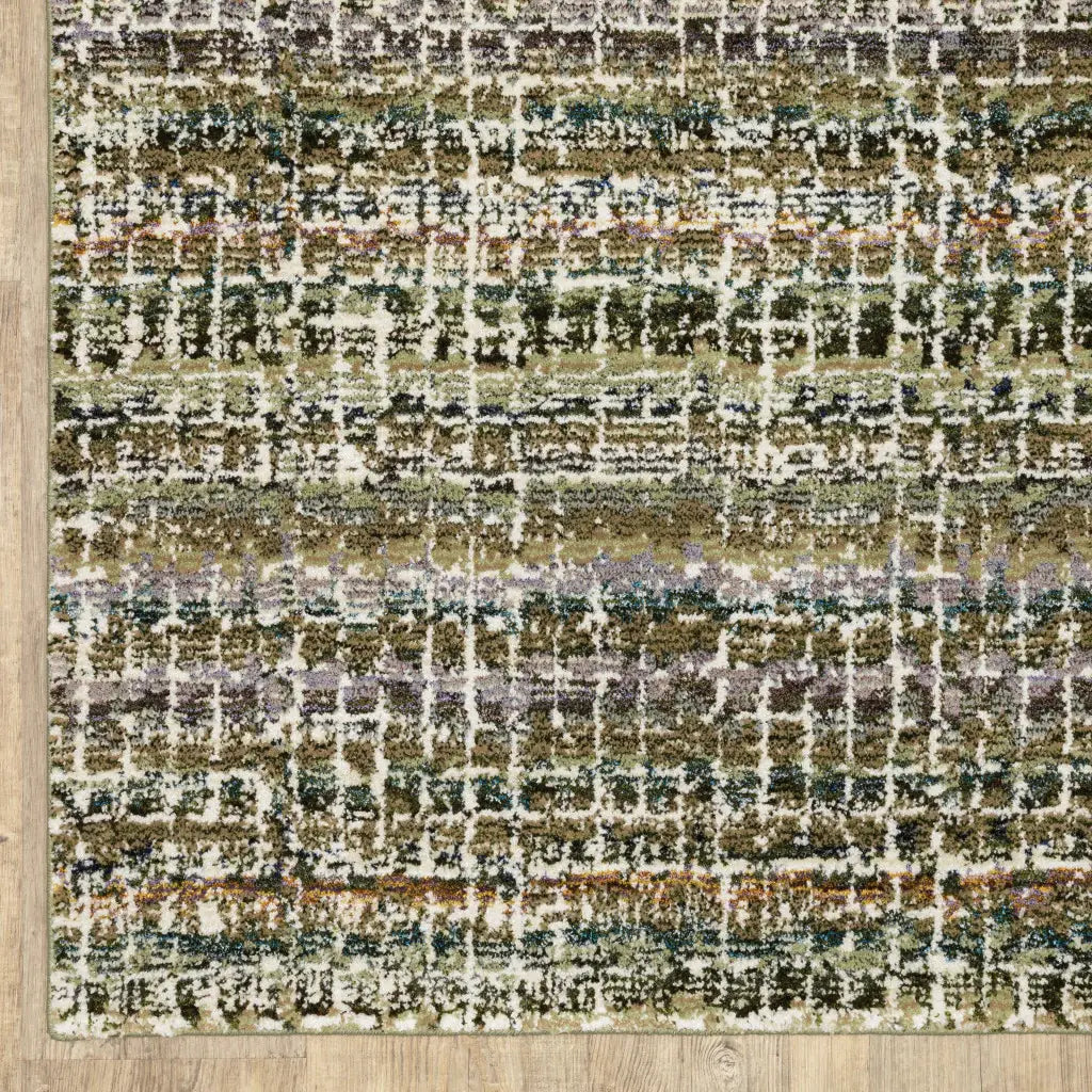 10' X 13' Gray and Ivory Abstract Power Loom Area Rug - Homeroots - Flyclothing LLC