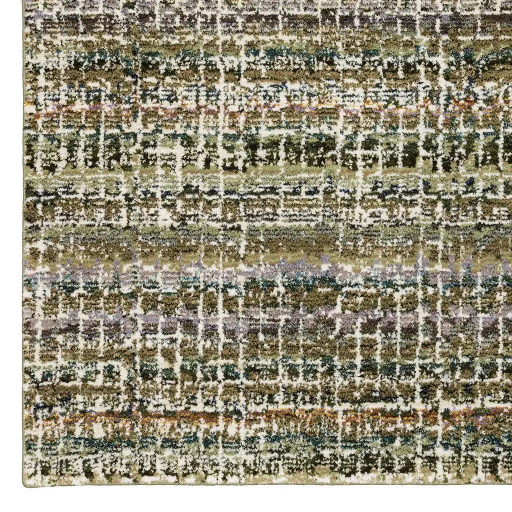10' X 13' Gray and Ivory Abstract Power Loom Area Rug - Homeroots - Flyclothing LLC