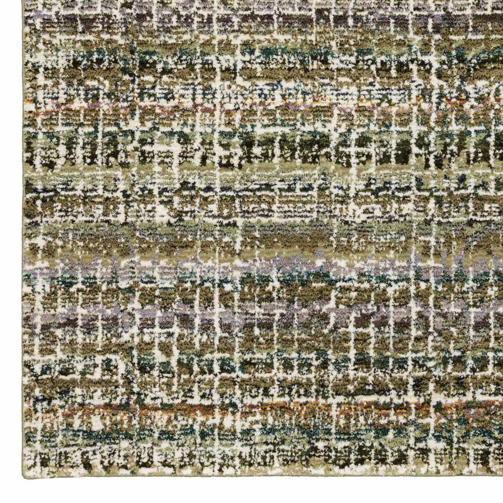 10' X 13' Gray and Ivory Abstract Power Loom Area Rug - Homeroots - Flyclothing LLC