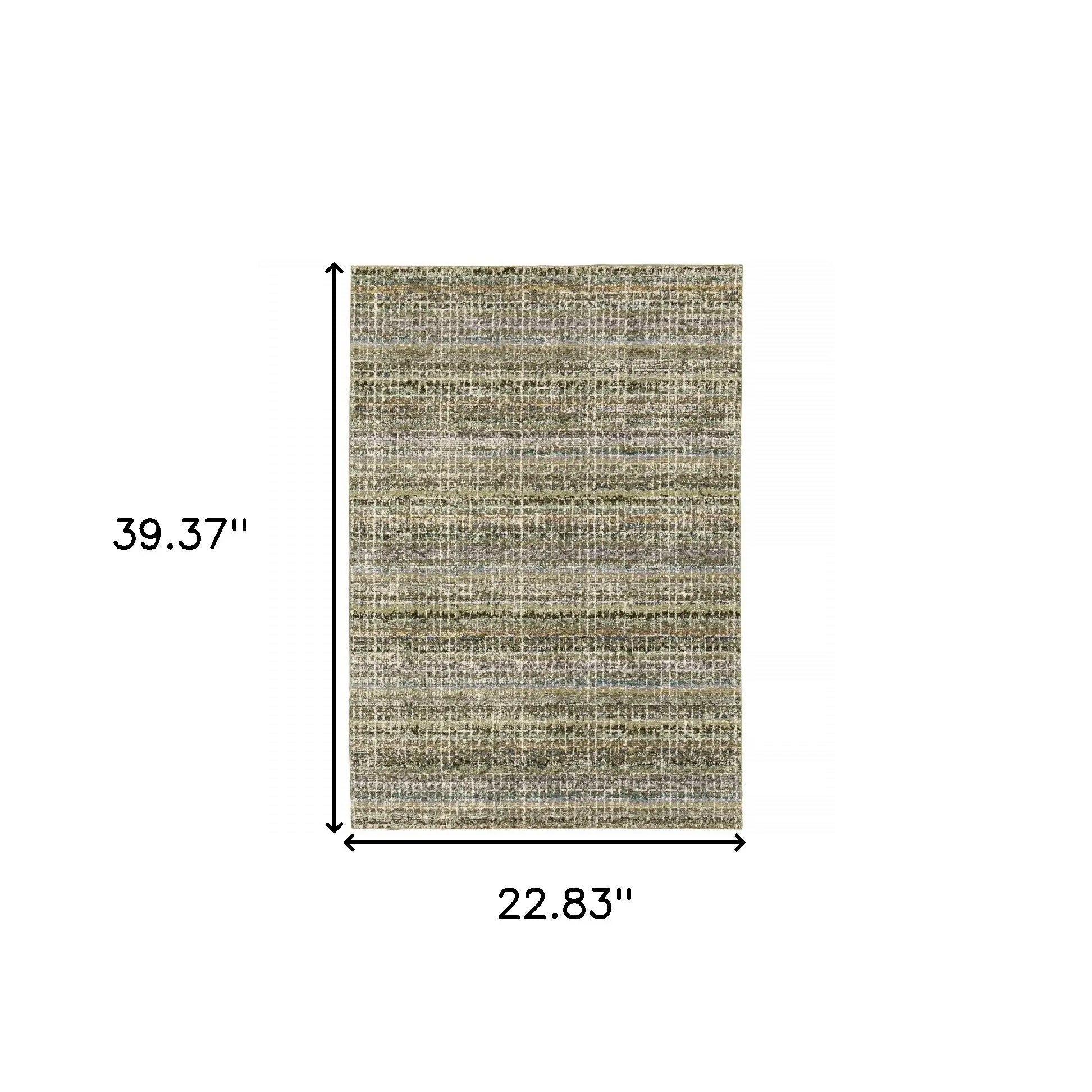 2' X 3' Gray and Ivory Abstract Power Loom Area Rug - Homeroots - Flyclothing LLC