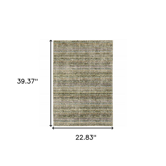 2' X 3' Gray and Ivory Abstract Power Loom Area Rug - Homeroots - Flyclothing LLC