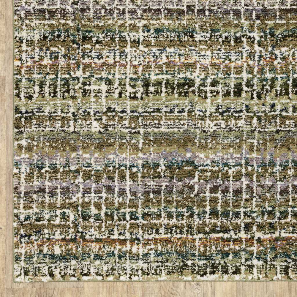 3' X 5' Gray and Ivory Abstract Power Loom Area Rug - Homeroots - Flyclothing LLC