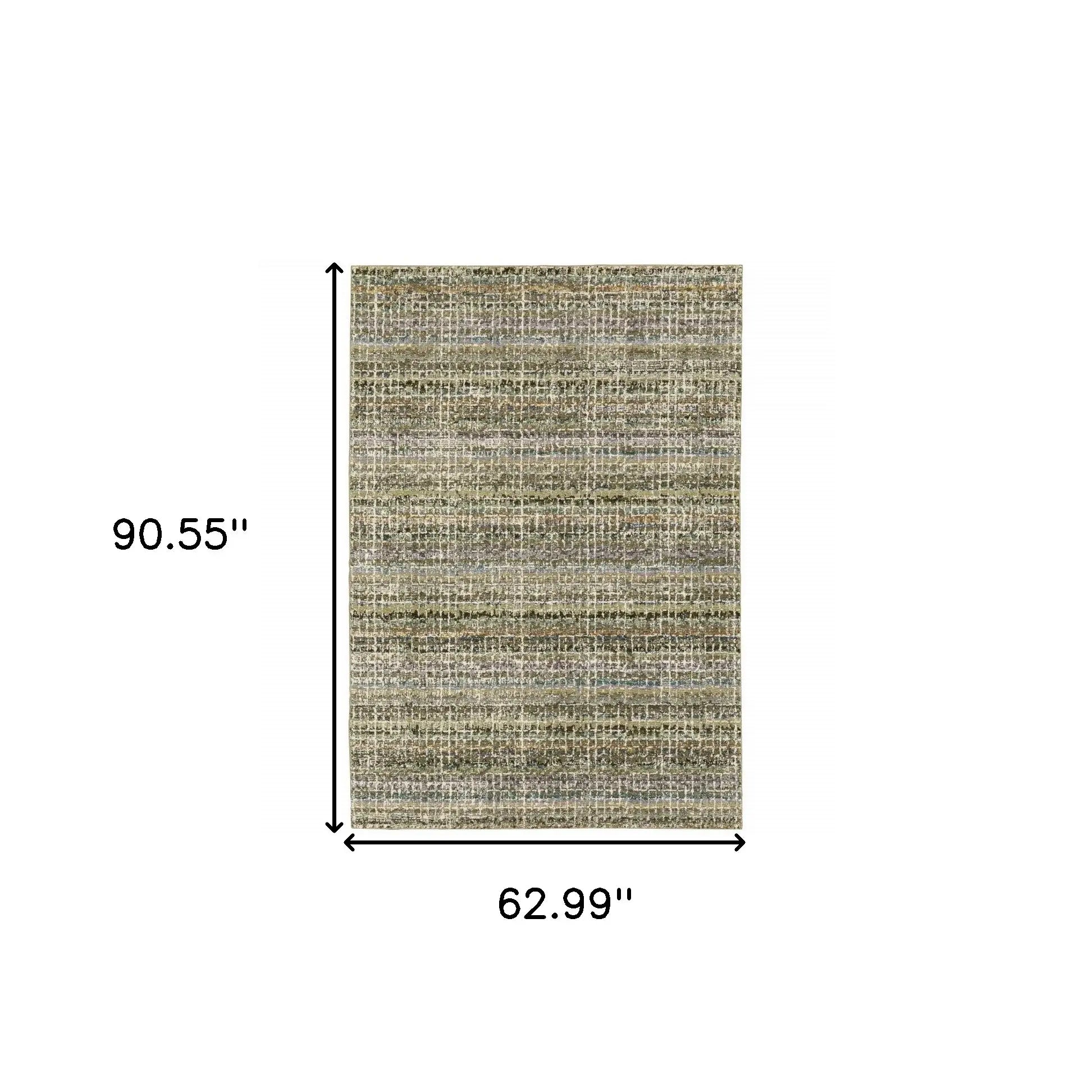 5' X 7' Gray and Ivory Abstract Power Loom Area Rug - Homeroots - Flyclothing LLC