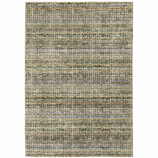 9' X 12' Gray and Ivory Abstract Power Loom Area Rug - Homeroots - Flyclothing LLC