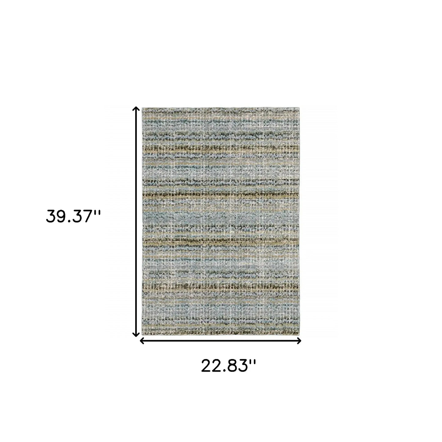 2' X 3' Blue and Ivory Abstract Power Loom Area Rug - Homeroots - Flyclothing LLC