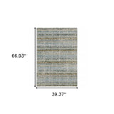 3' X 5' Blue and Ivory Abstract Power Loom Area Rug - Homeroots - Flyclothing LLC