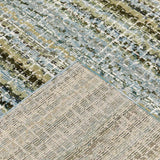 5' X 7' Blue and Ivory Abstract Power Loom Area Rug - Homeroots - Flyclothing LLC