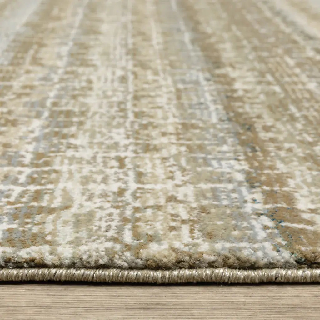 10' X 13' Gray and Ivory Abstract Power Loom Area Rug - Homeroots - Flyclothing LLC
