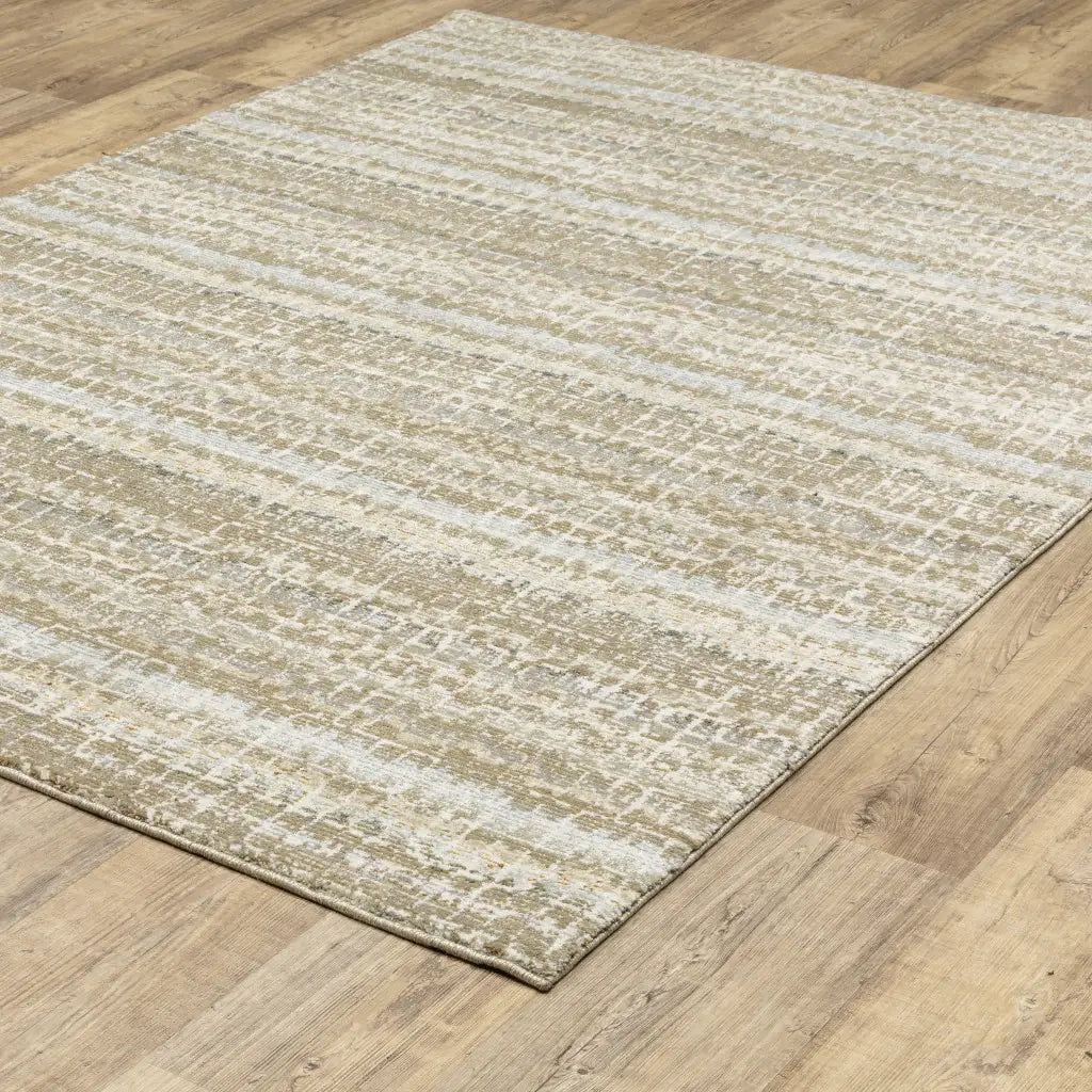 10' X 13' Gray and Ivory Abstract Power Loom Area Rug - Homeroots - Flyclothing LLC