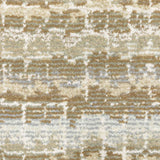 12' Runner Ivory Grey Tan and Brown Abstract Power Loom Runner Rug - Homeroots - Flyclothing LLC