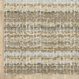 12' Runner Ivory Grey Tan and Brown Abstract Power Loom Runner Rug - Homeroots - Flyclothing LLC