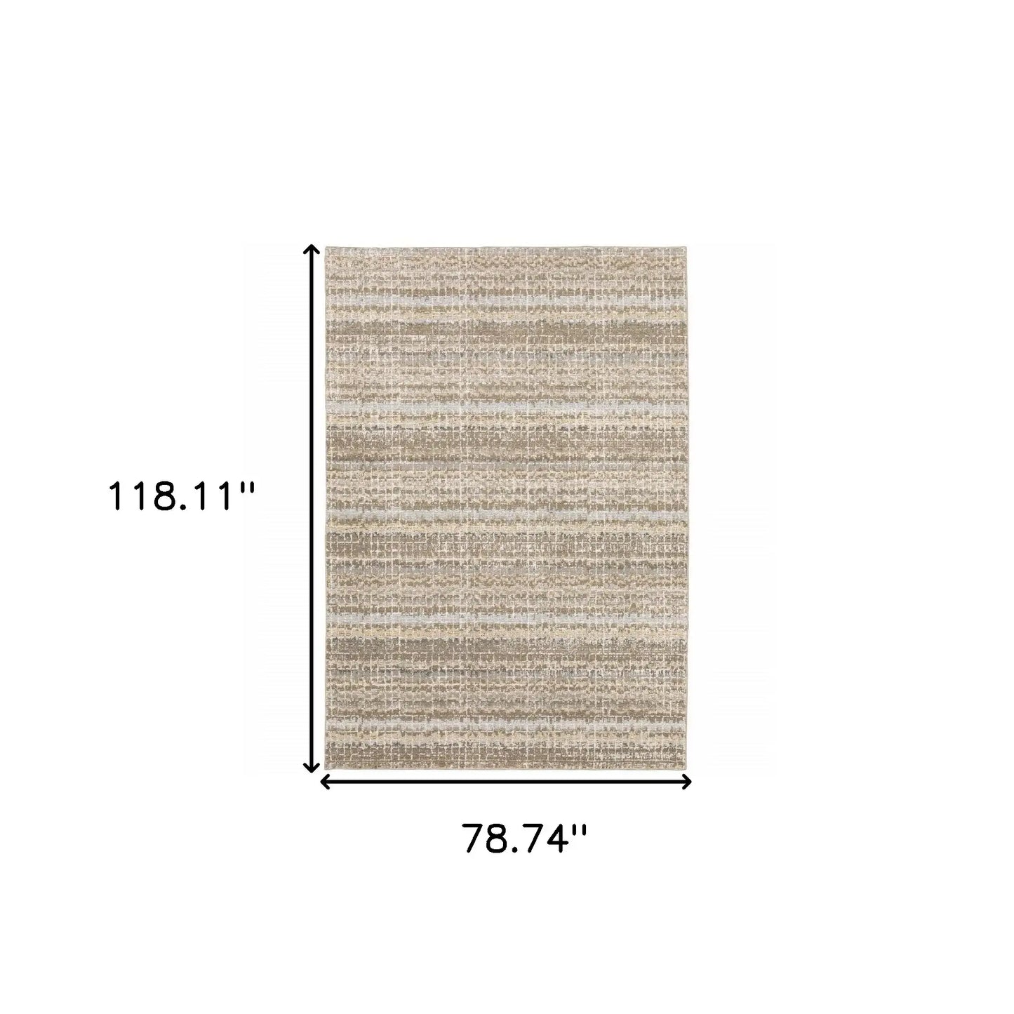 7' X 10' Gray and Ivory Abstract Power Loom Area Rug - Homeroots - Flyclothing LLC