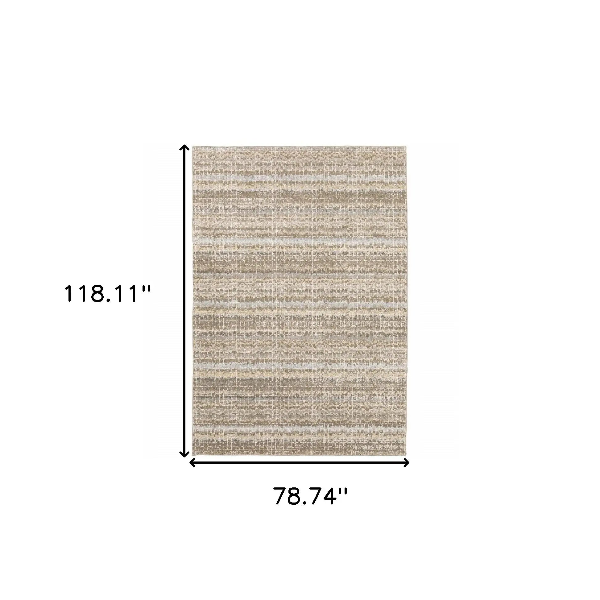 7' X 10' Gray and Ivory Abstract Power Loom Area Rug - Homeroots - Flyclothing LLC