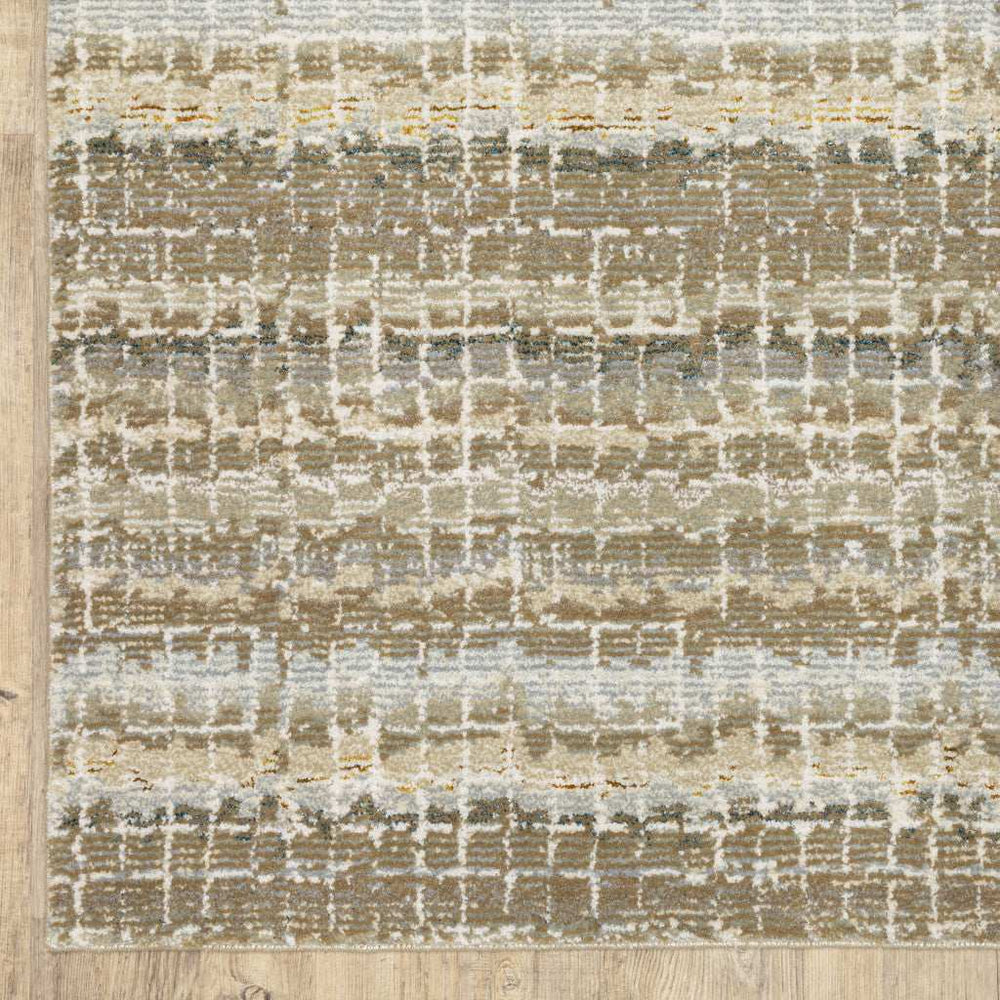 7' X 10' Gray and Ivory Abstract Power Loom Area Rug - Homeroots - Flyclothing LLC