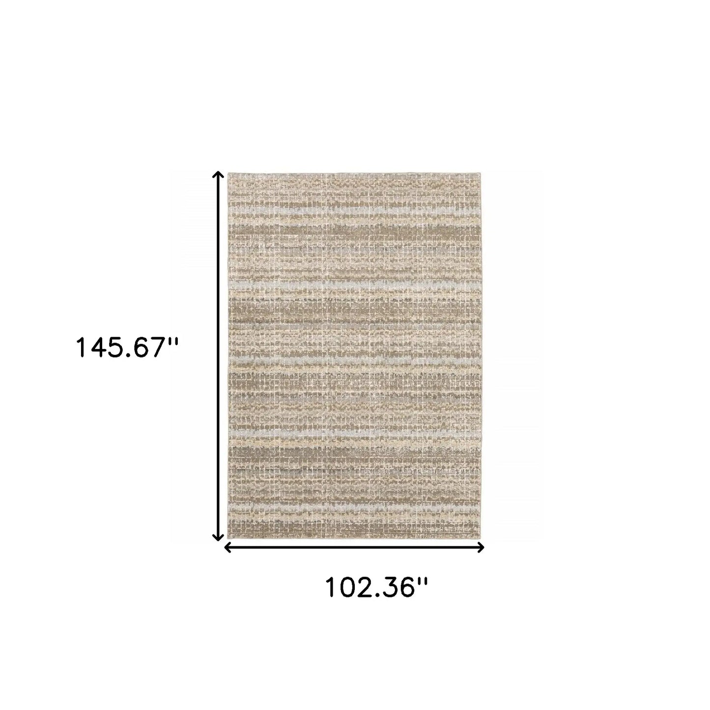 9' X 12' Gray and Ivory Abstract Power Loom Area Rug - Homeroots - Flyclothing LLC