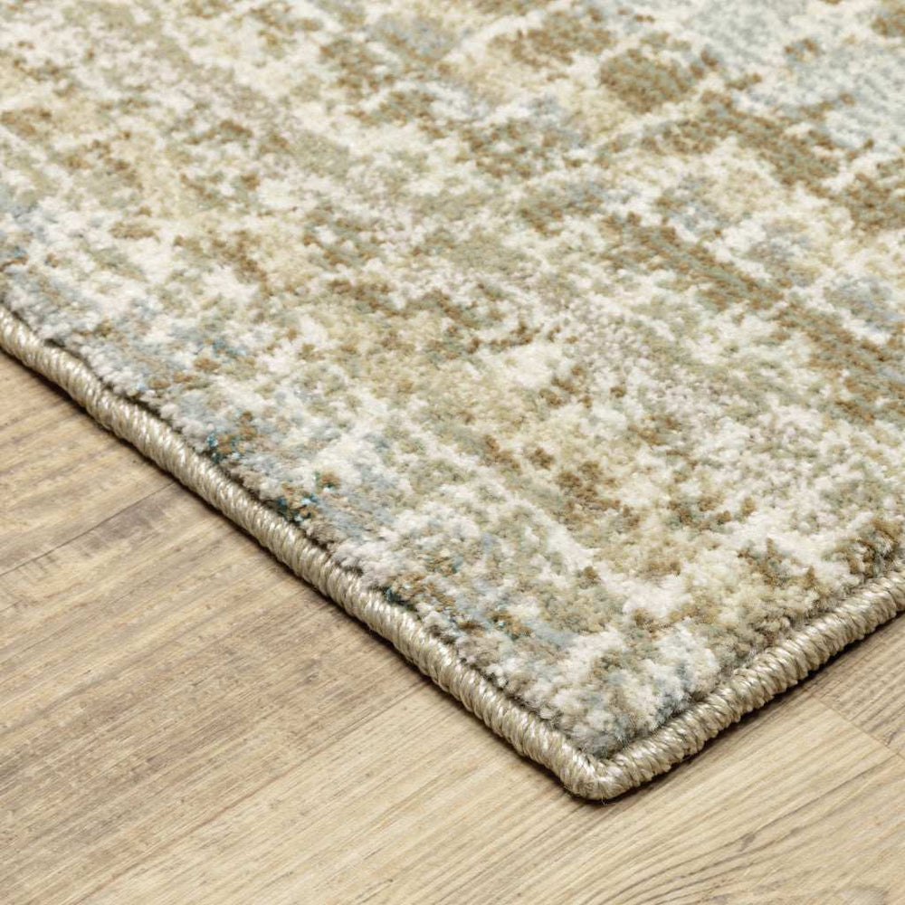 9' X 12' Gray and Ivory Abstract Power Loom Area Rug - Homeroots - Flyclothing LLC