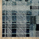 9' X 12' Blue Geometric Power Loom Area Rug - Homeroots