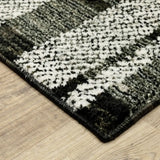 2' X 3' Gray and Black Geometric Power Loom Area Rug - Homeroots - Flyclothing LLC