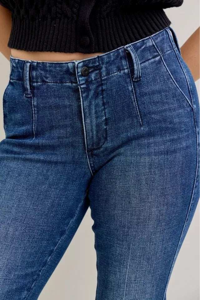 Judy Blue Full Size Mid Rise Bootcut Jeans with Welt Pockets Plus Size - Trendsi - Flyclothing LLC