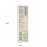 8' Runner Gray and Ivory Geometric Power Loom Runner Rug - Homeroots - Flyclothing LLC
