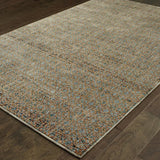 10' X 13' Blue and Silver Geometric Power Loom Area Rug - Homeroots - Flyclothing LLC