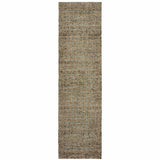 8' Runner Blue and Silver Geometric Power Loom Runner Rug - Homeroots - Flyclothing LLC