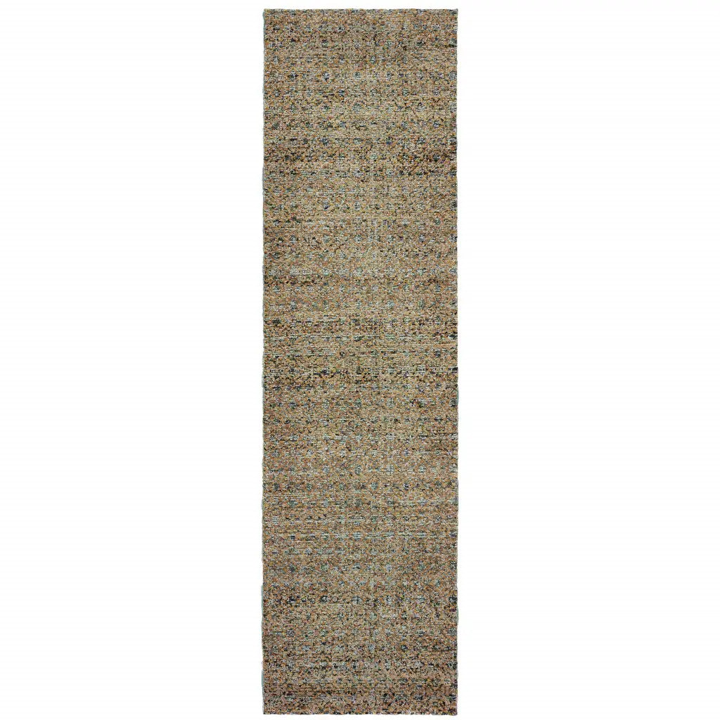 8' Runner Blue and Silver Geometric Power Loom Runner Rug - Homeroots - Flyclothing LLC
