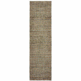 8' Runner Blue and Silver Geometric Power Loom Runner Rug - Homeroots - Flyclothing LLC