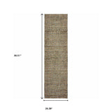 8' Runner Blue and Silver Geometric Power Loom Runner Rug - Homeroots - Flyclothing LLC