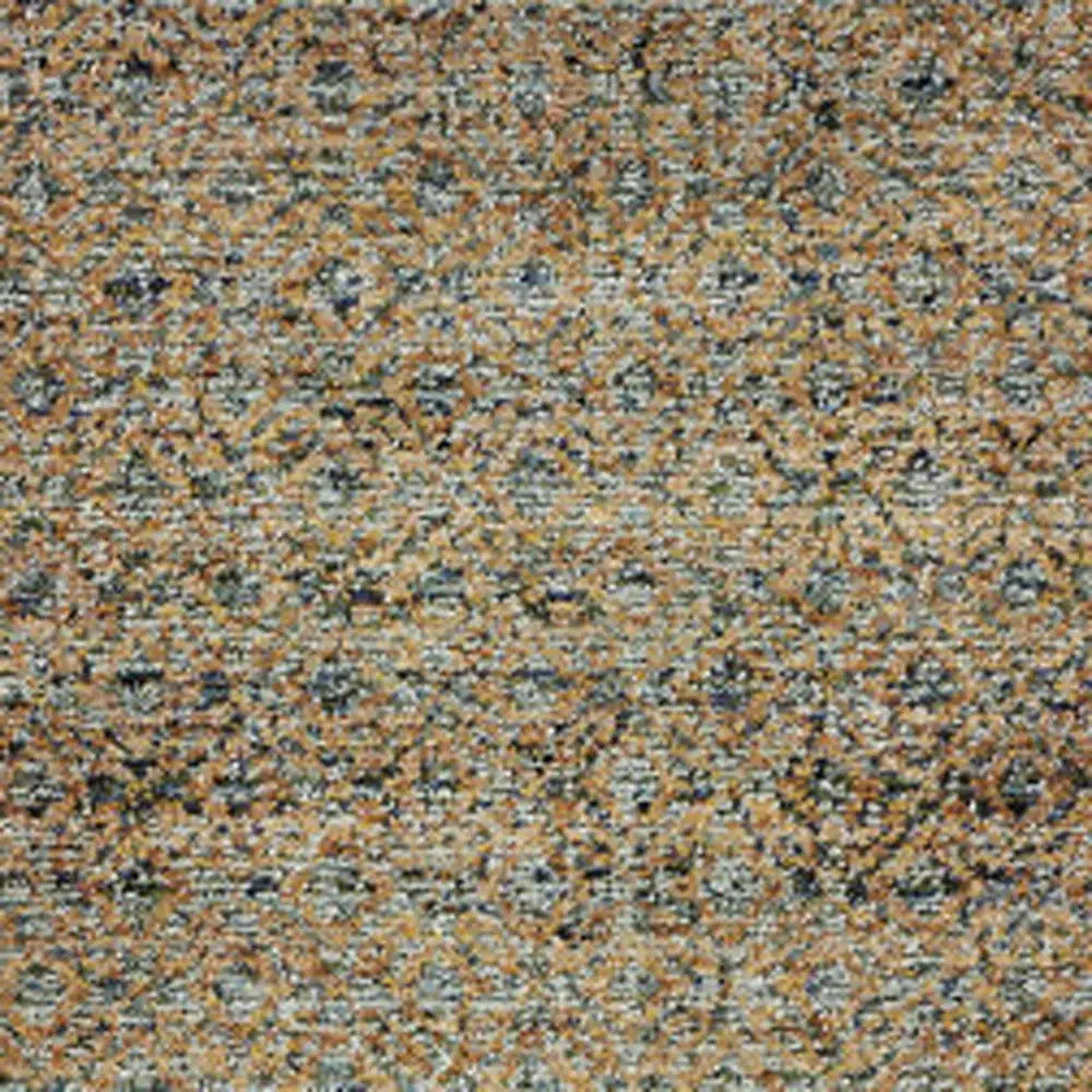 8' Runner Blue and Silver Geometric Power Loom Runner Rug - Homeroots - Flyclothing LLC