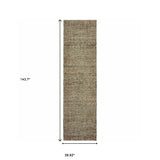 12' Runner Blue and Beige Geometric Power Loom Runner Rug - Homeroots - Flyclothing LLC