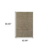 5' X 7' Blue and Silver Geometric Power Loom Area Rug - Homeroots - Flyclothing LLC