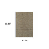 5' X 7' Blue and Silver Geometric Power Loom Area Rug