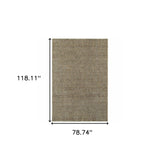 7' X 10' Blue and Silver Geometric Power Loom Area Rug