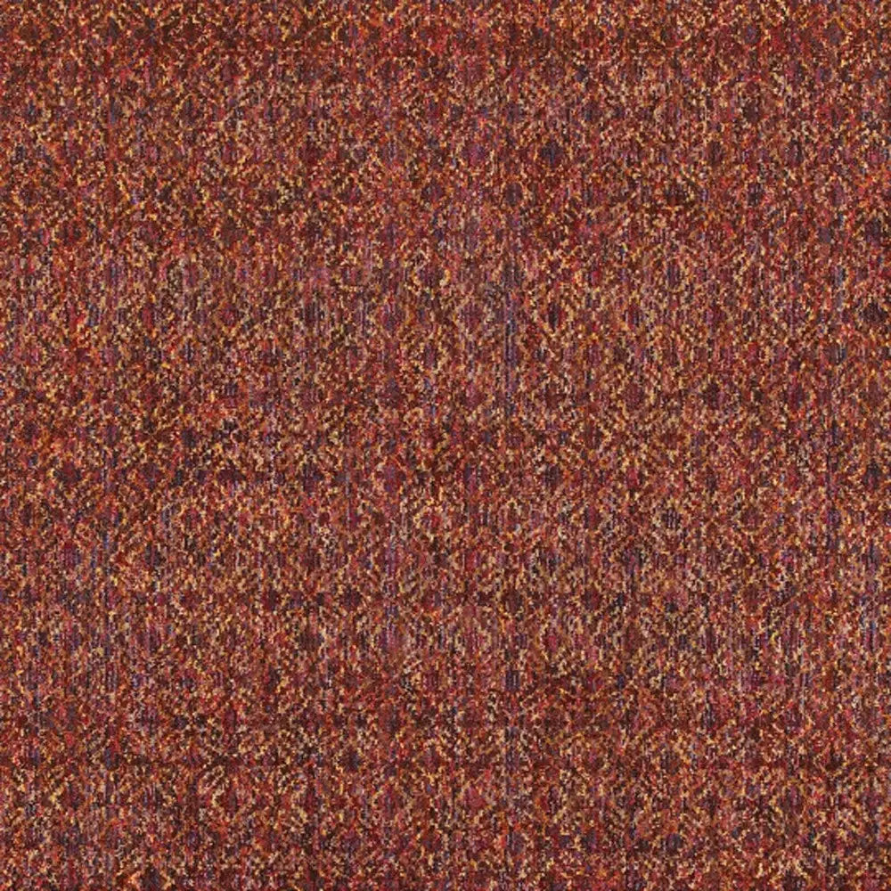 2' X 3' Red and Gold Geometric Power Loom Area Rug - Homeroots - Flyclothing LLC