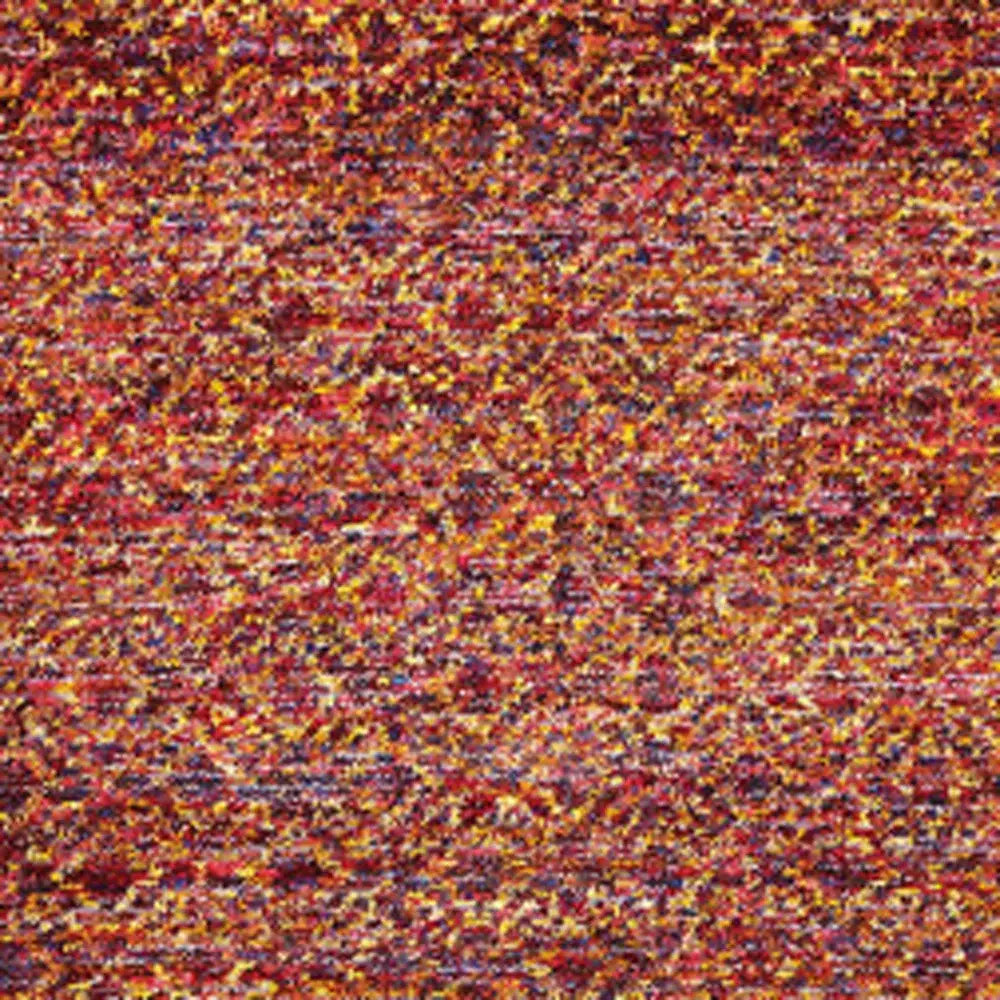 8' Runner Red and Gold Geometric Power Loom Runner Rug - Homeroots - Flyclothing LLC